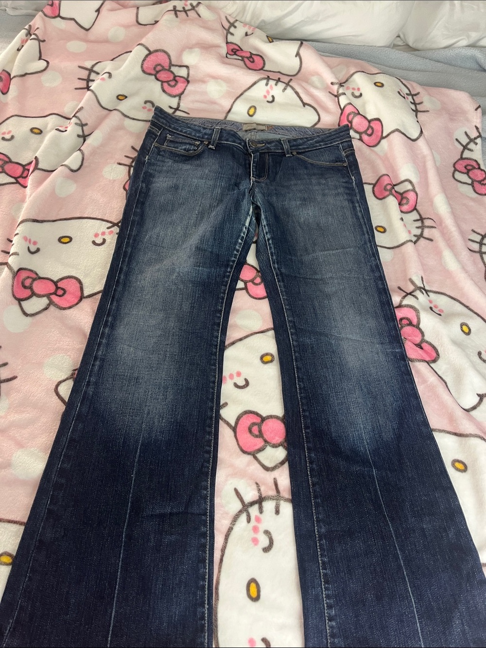 PAIGE Dark Blue Flare Jeans